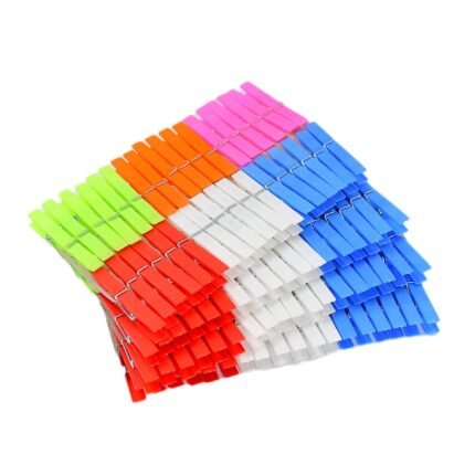 Multi-Purpose Plastic Clothes Clips Set of 144 Durable Clips for Hanging and Drying Clothes, Ideal for Home, Laundry, and Outdoor Use