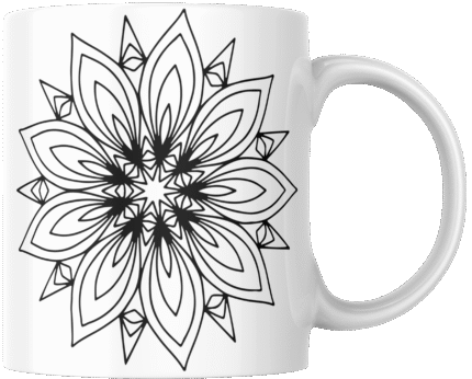 Mandala Printed Ceramic Mug | Coffee Mug | Tea Mug | Milk Mug | Designer Mug | 330 ml, Microwave & Dishwasher Safe | Mug for Kids | Mug for Friend, Birthday Gift