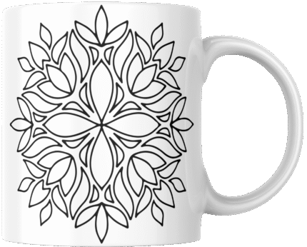 Mandala Printed Ceramic Mug | Coffee Mug | Tea Mug | Milk Mug | Designer Mug | 330 ml, Microwave & Dishwasher Safe | Mug for Kids | Mug for Friend, Birthday Gift