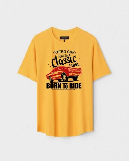 Unisex Designer Premium Quality Printed T-Shirt For Boys And Girls :: Cloth type : Cotton - Colour :: Yellow